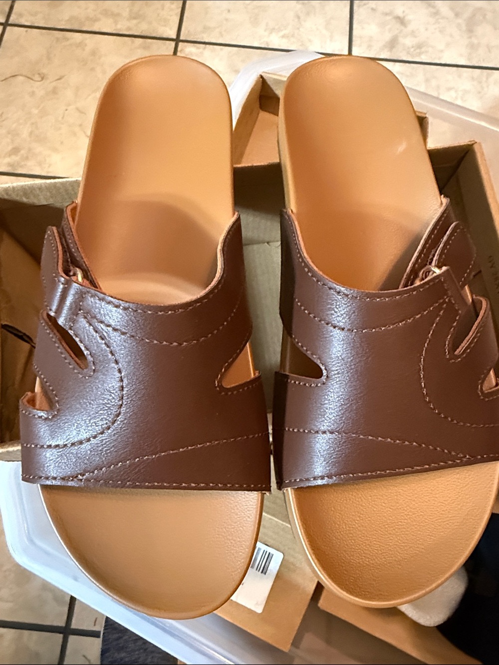 Women's Brown Slide Sandals - Everyday Comfort